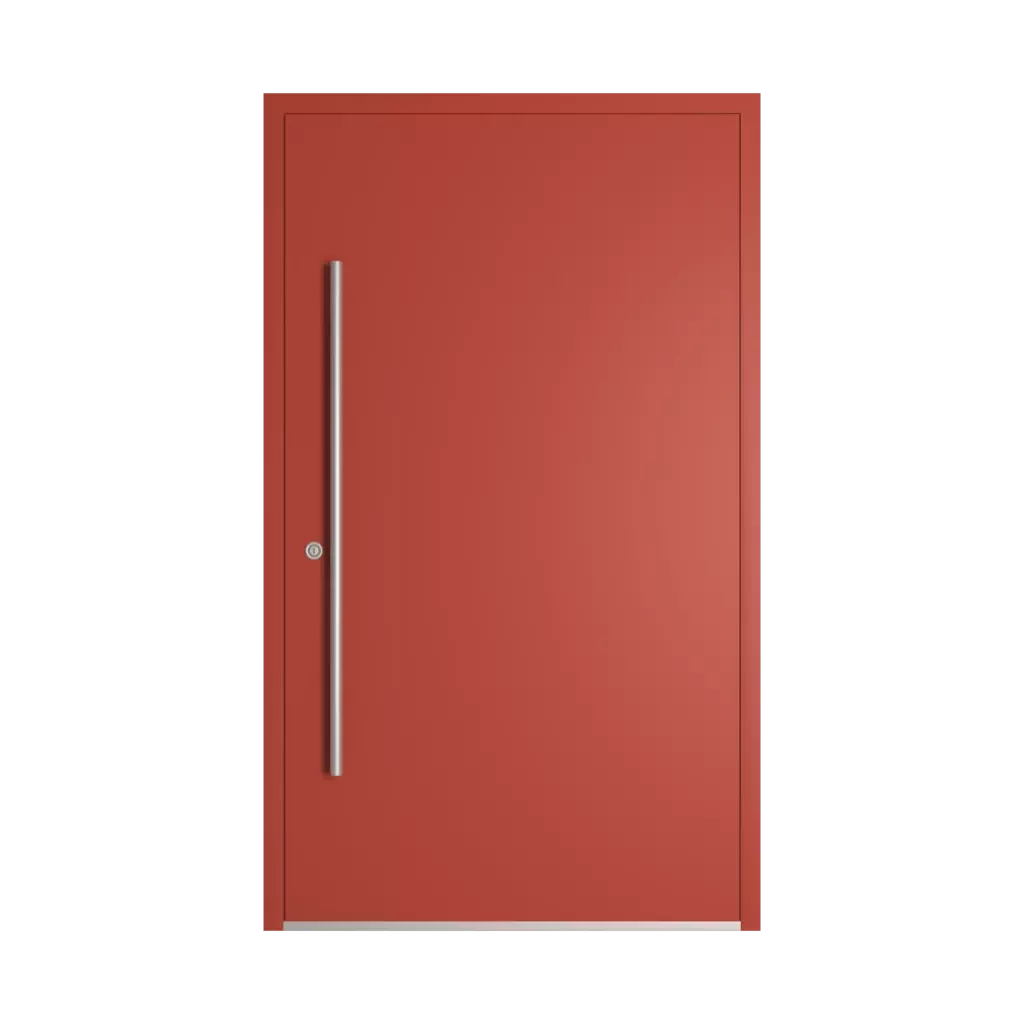 RAL 3016 Coral red entry-doors models-of-door-fillings dindecor model-6123  