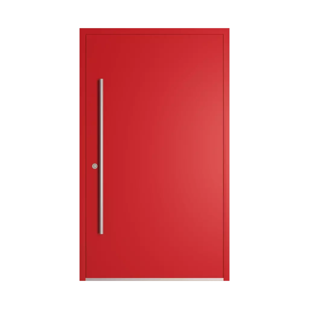 RAL 3020 Traffic red entry-doors models-of-door-fillings wood without-glazing