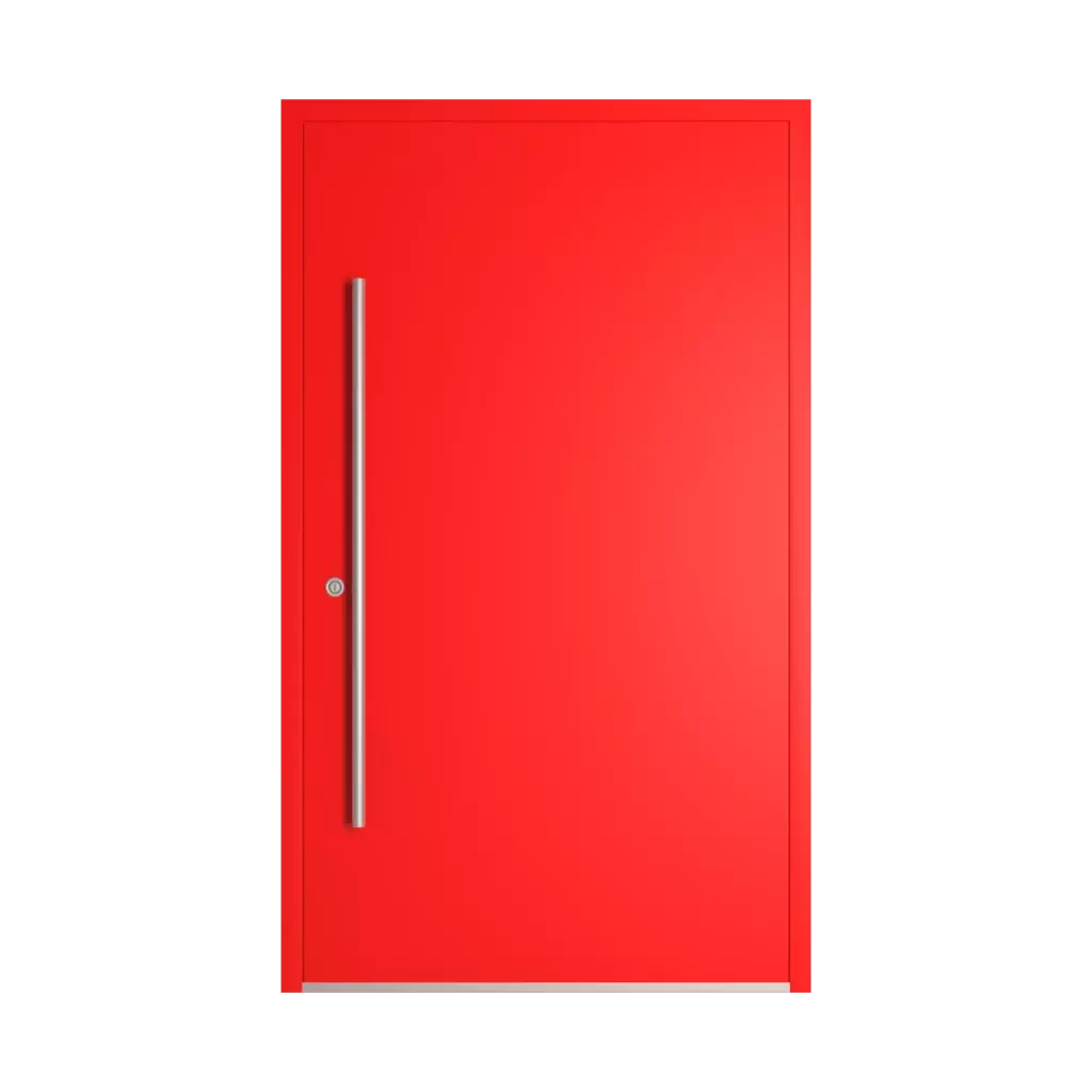 RAL 3026 Luminous bright red entry-doors models-of-door-fillings dindecor 6121-pwz  