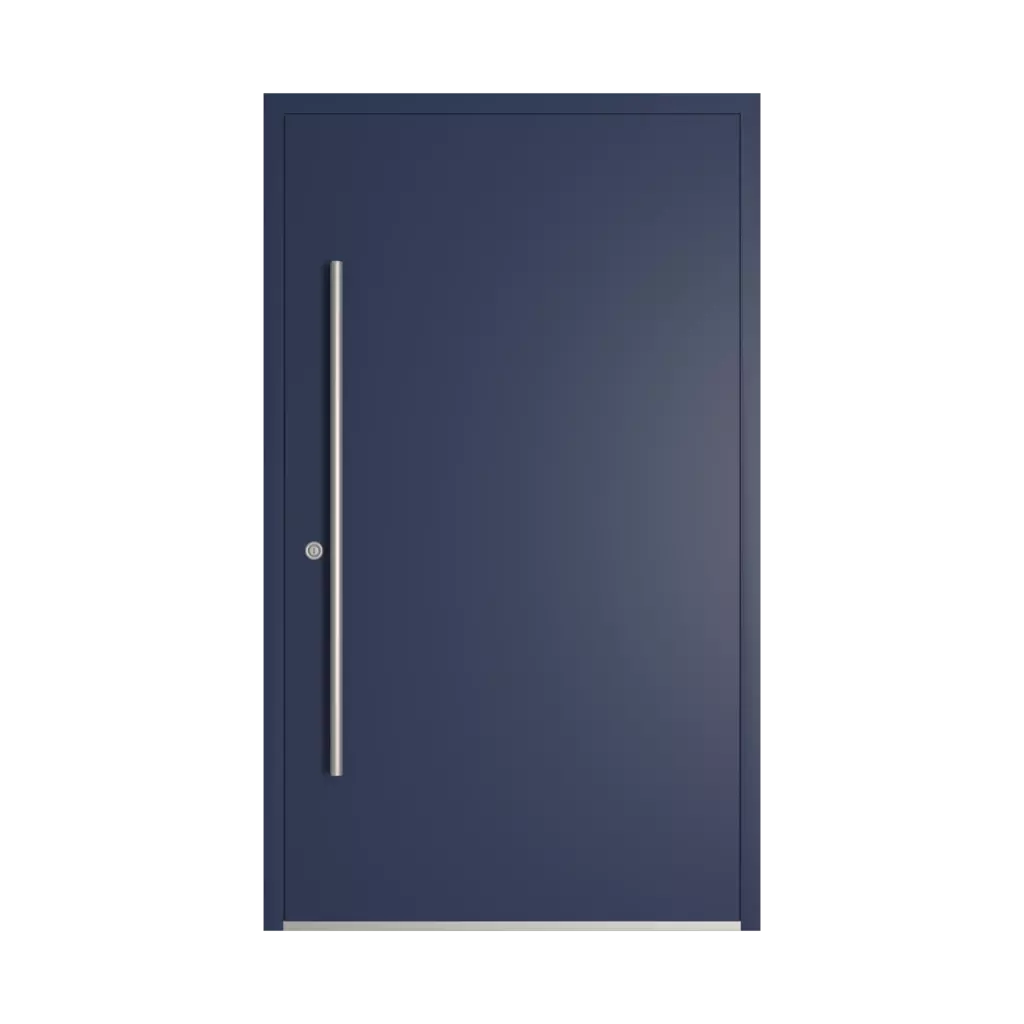 RAL 5003 Sapphire blue entry-doors models-of-door-fillings dindecor 5015-black  