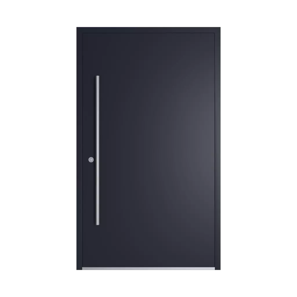 RAL 5004 Black blue entry-doors models-of-door-fillings wood without-glazing