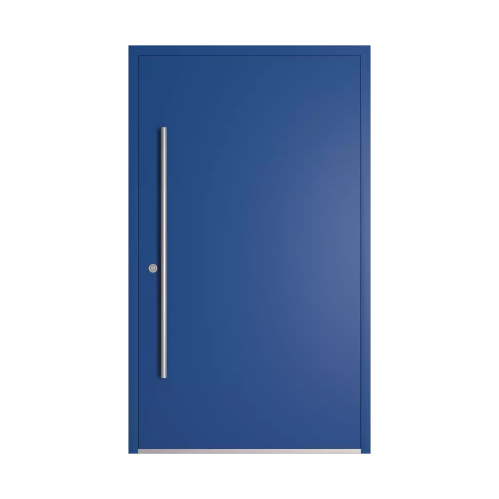 RAL 5005 Signal blue entry-doors models-of-door-fillings dindecor 6011-pvc-black  