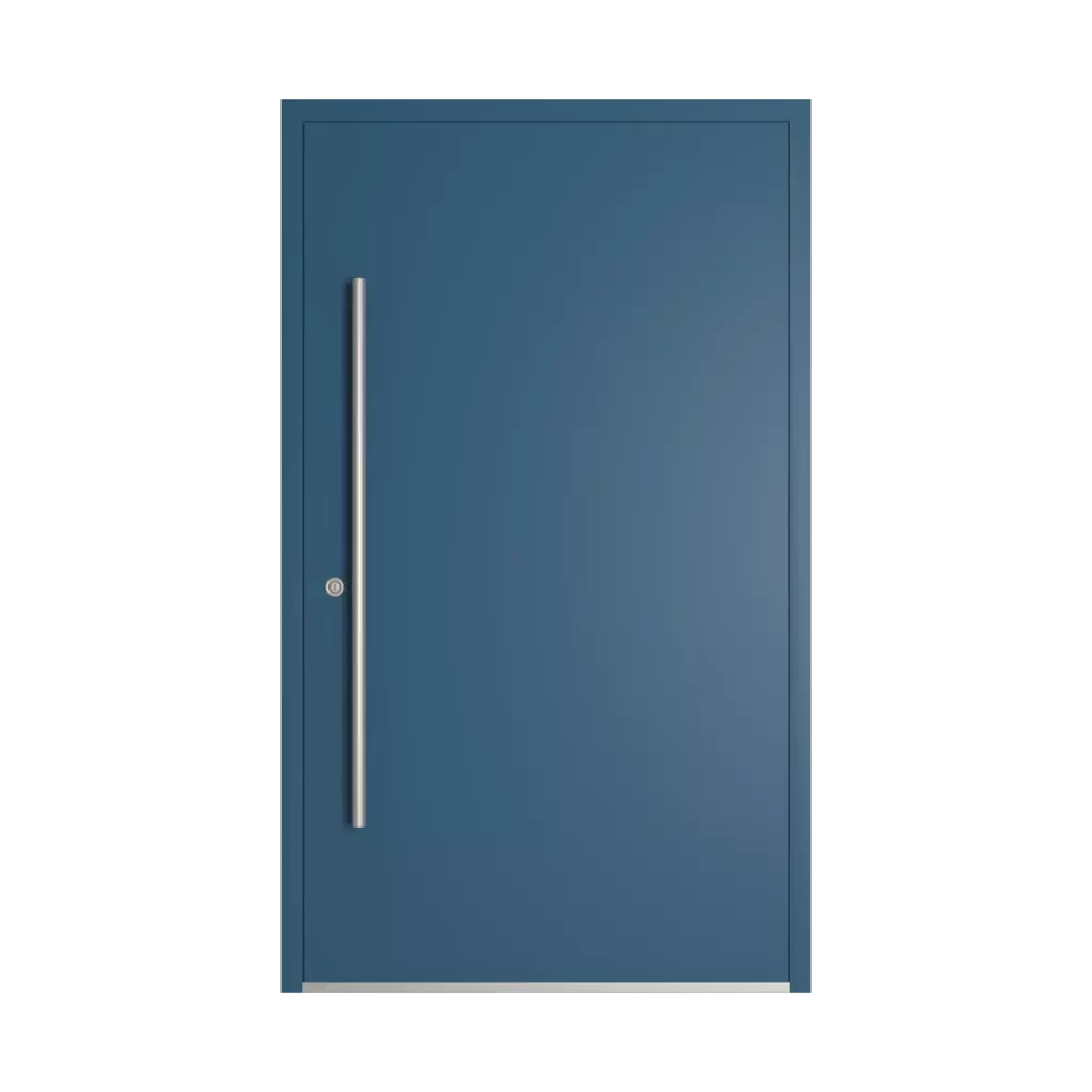 RAL 5009 Azure blue entry-doors models-of-door-fillings dindecor 6029-pvc  