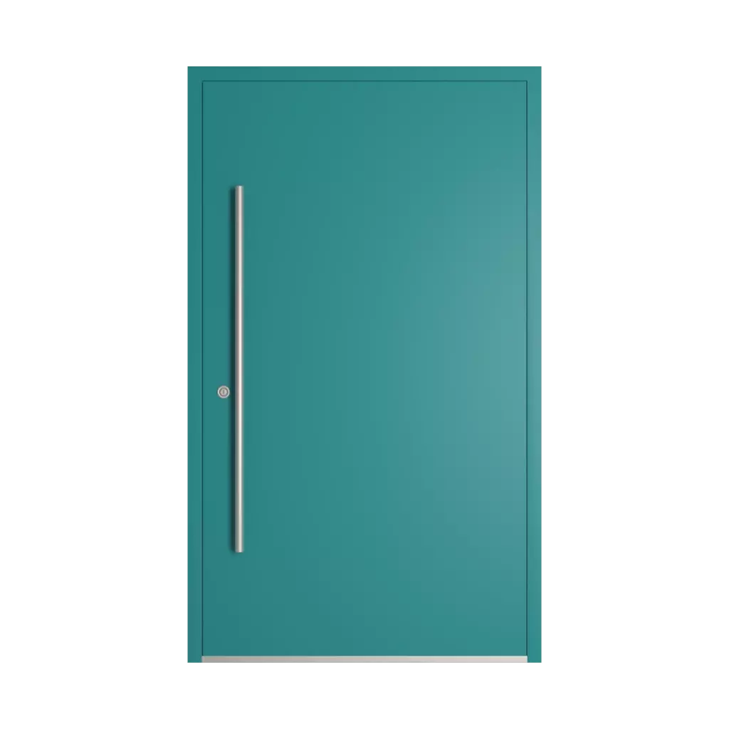 RAL 5018 Turquoise blue entry-doors models-of-door-fillings dindecor sl07  