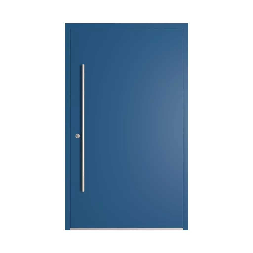 RAL 5019 Capri blue entry-doors models-of-door-fillings wood without-glazing