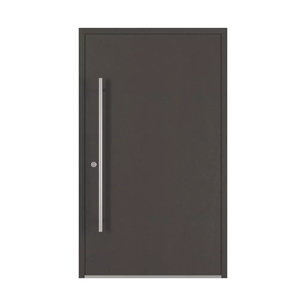 Umber gray aludec entry-doors models-of-door-fillings dindecor 5015-black  