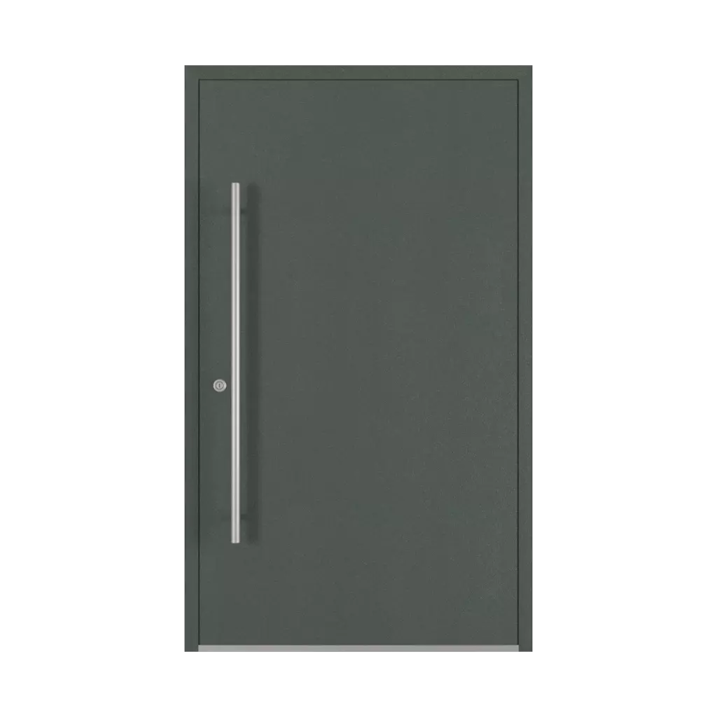 Aludec gray basalt entry-doors models-of-door-fillings dindecor 6025-pvc  