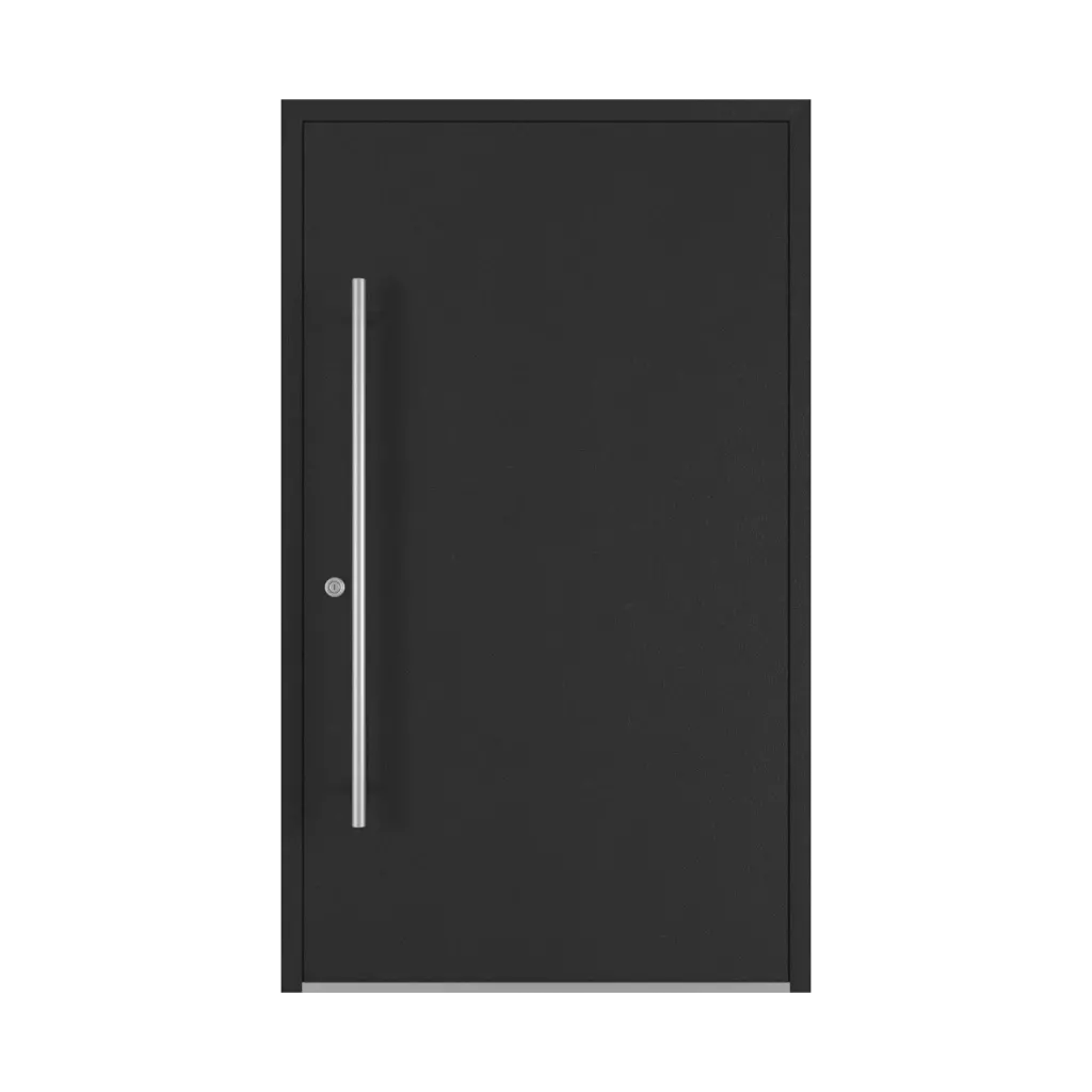 Jet black aludec entry-doors models-of-door-fillings dindecor sl07  