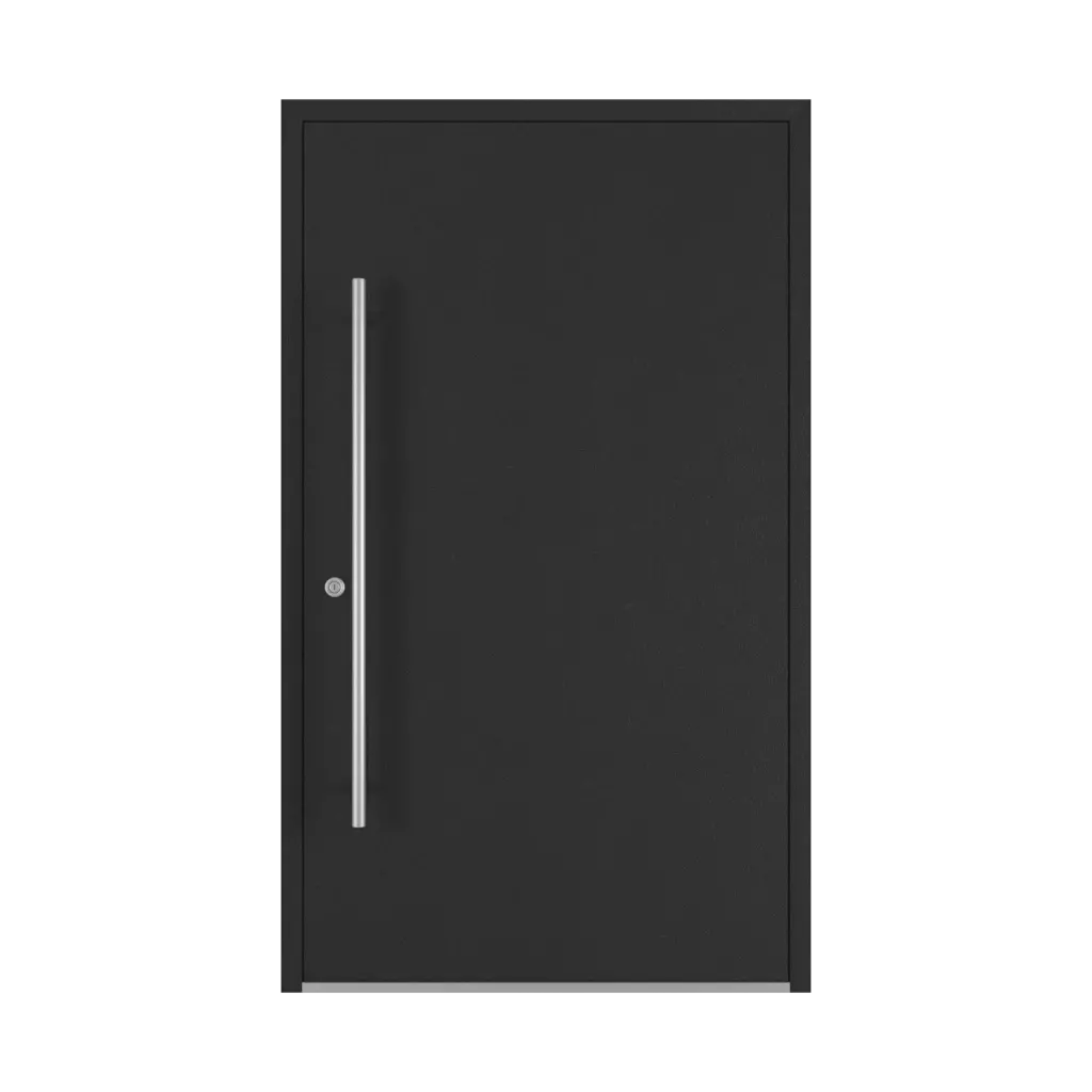 Jet black aludec entry-doors models-of-door-fillings dindecor sk06-grey  