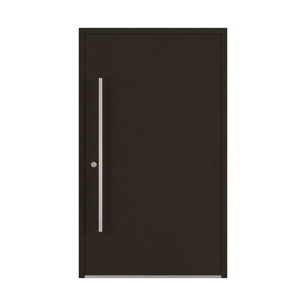 Dark brown matt entry-doors models-of-door-fillings dindecor cl05  