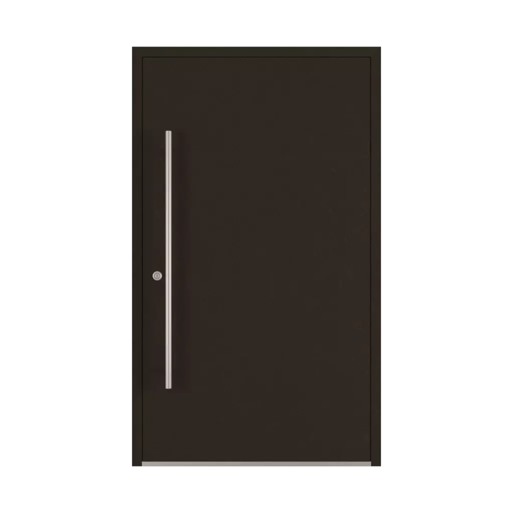 Dark brown matt entry-doors models-of-door-fillings dindecor model-6129  