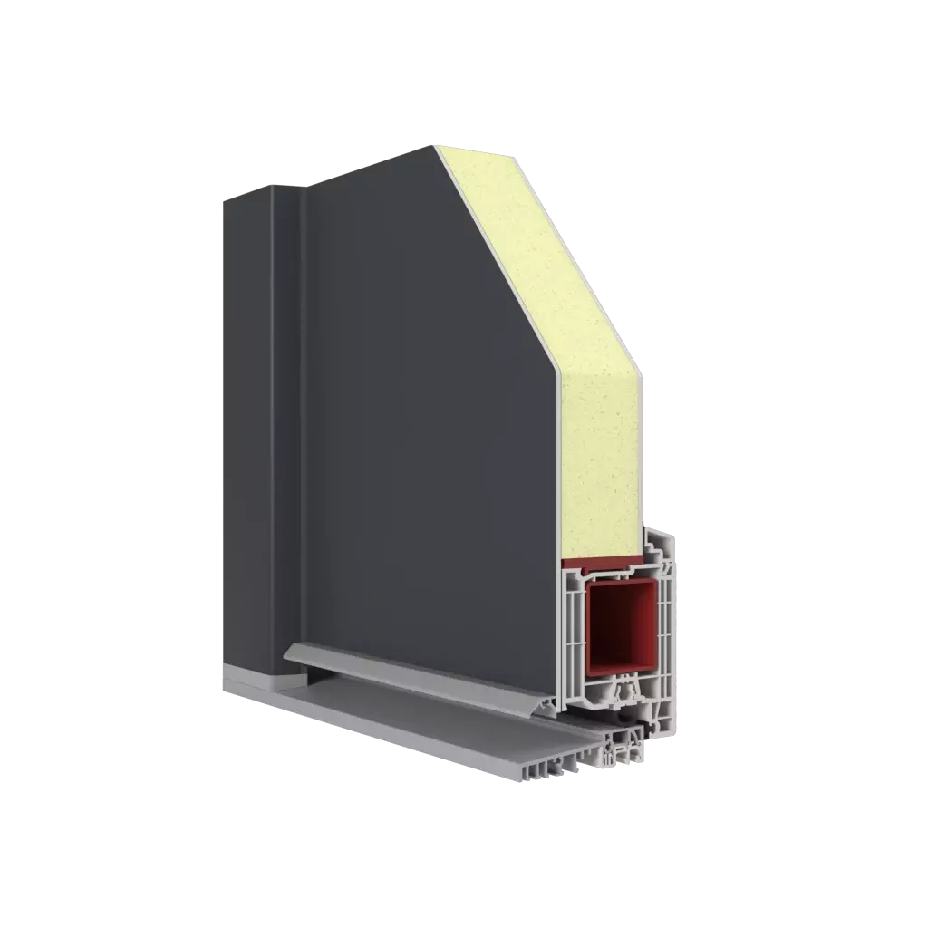 PVC entry-doors models-of-door-fillings aluminum glazed