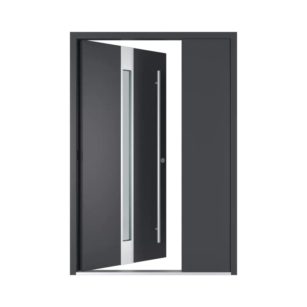 The right one opens inwards entry-doors models-of-door-fillings aluminum glazed