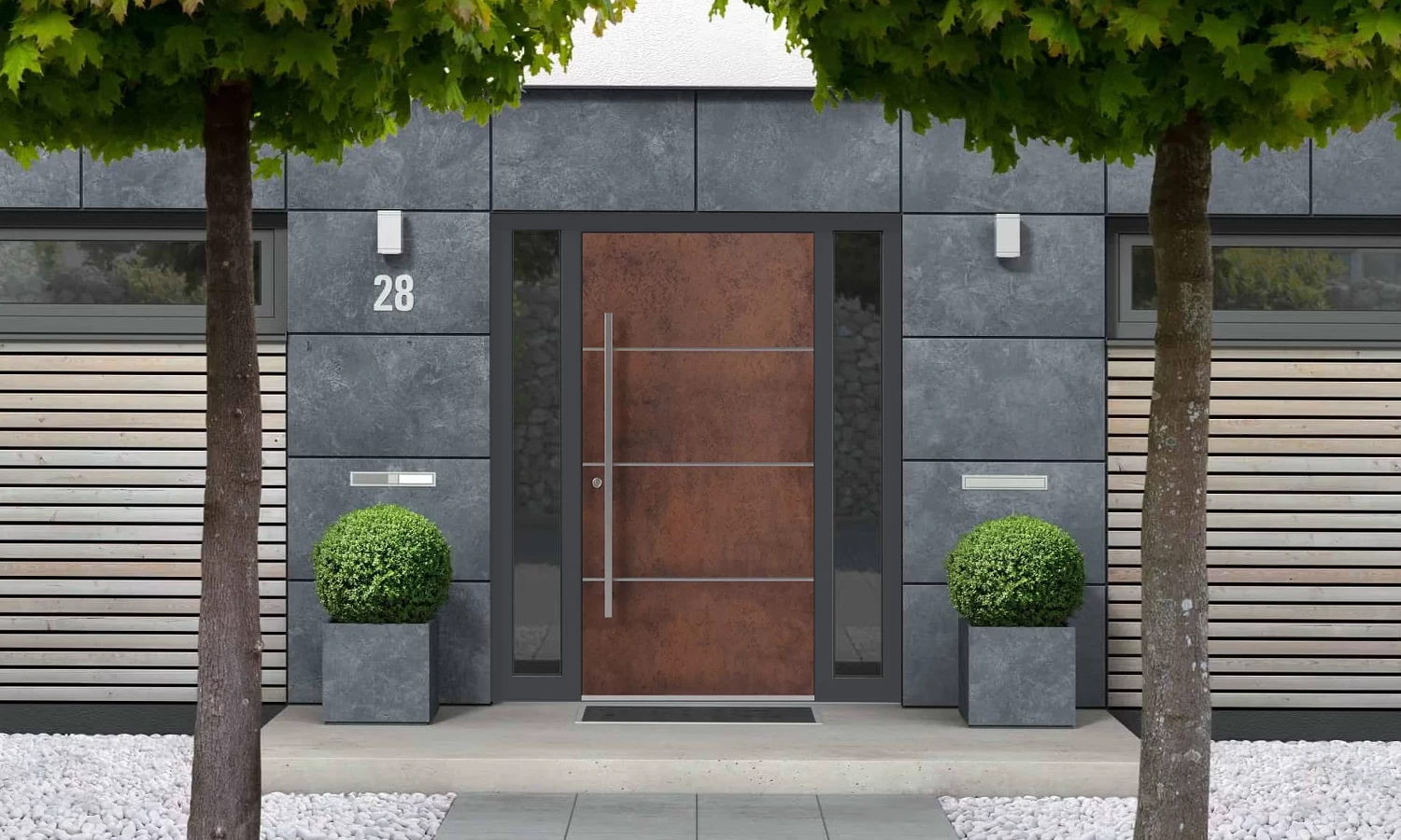 SK03 Corten 🏆 entry-doors models-of-door-fillings dindecor sk03-corten  