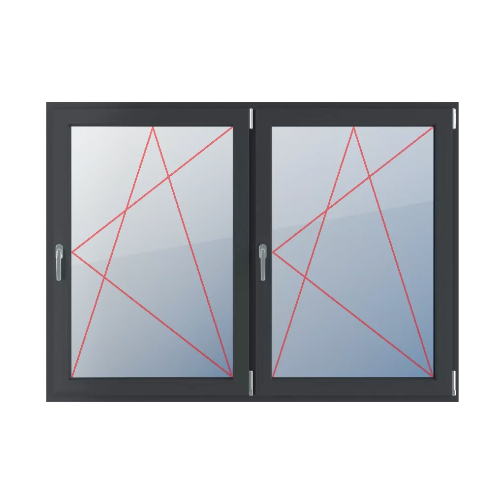 Tilt & turn right windows window-types double-leaf symmetrical-division-horizontal-50-50  