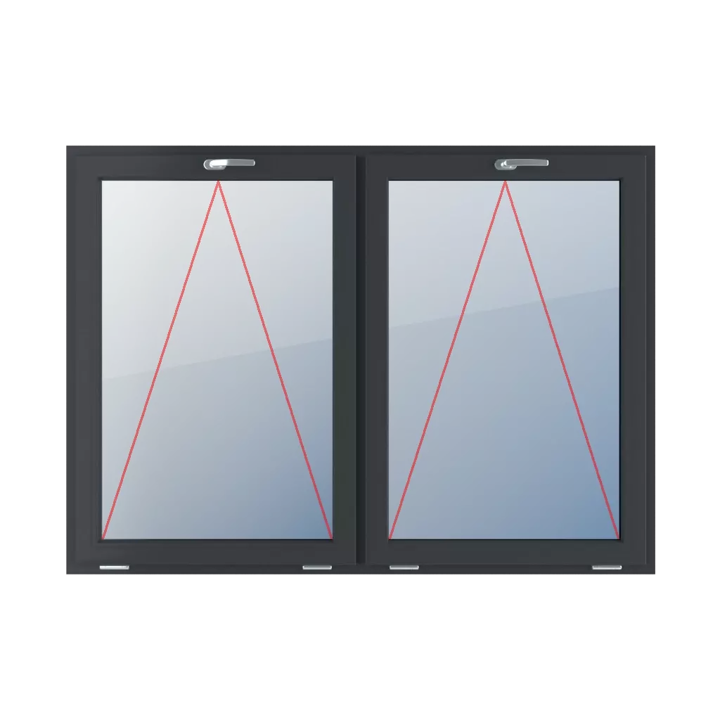 Tilting with a handle at the top windows window-types double-leaf symmetrical-division-horizontal-50-50  