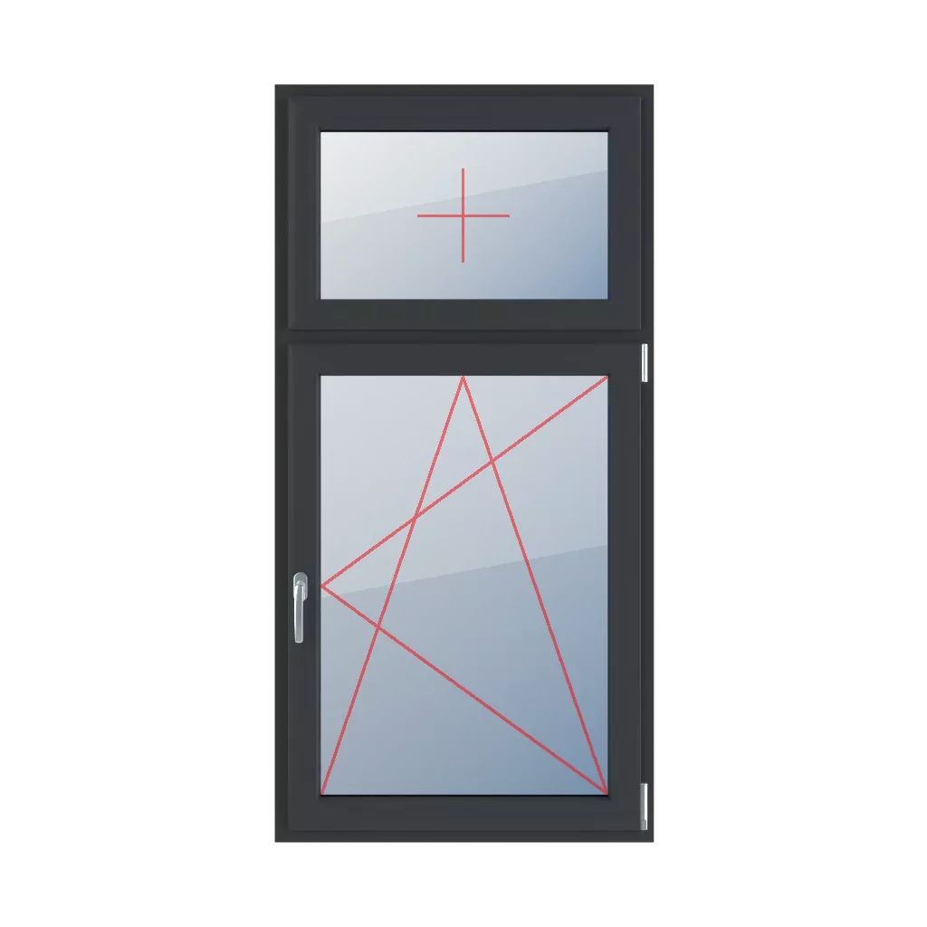 Permanent glazing in the wing, turn-tilt on the right windows window-types double-leaf vertical-asymmetric-division-30-70  