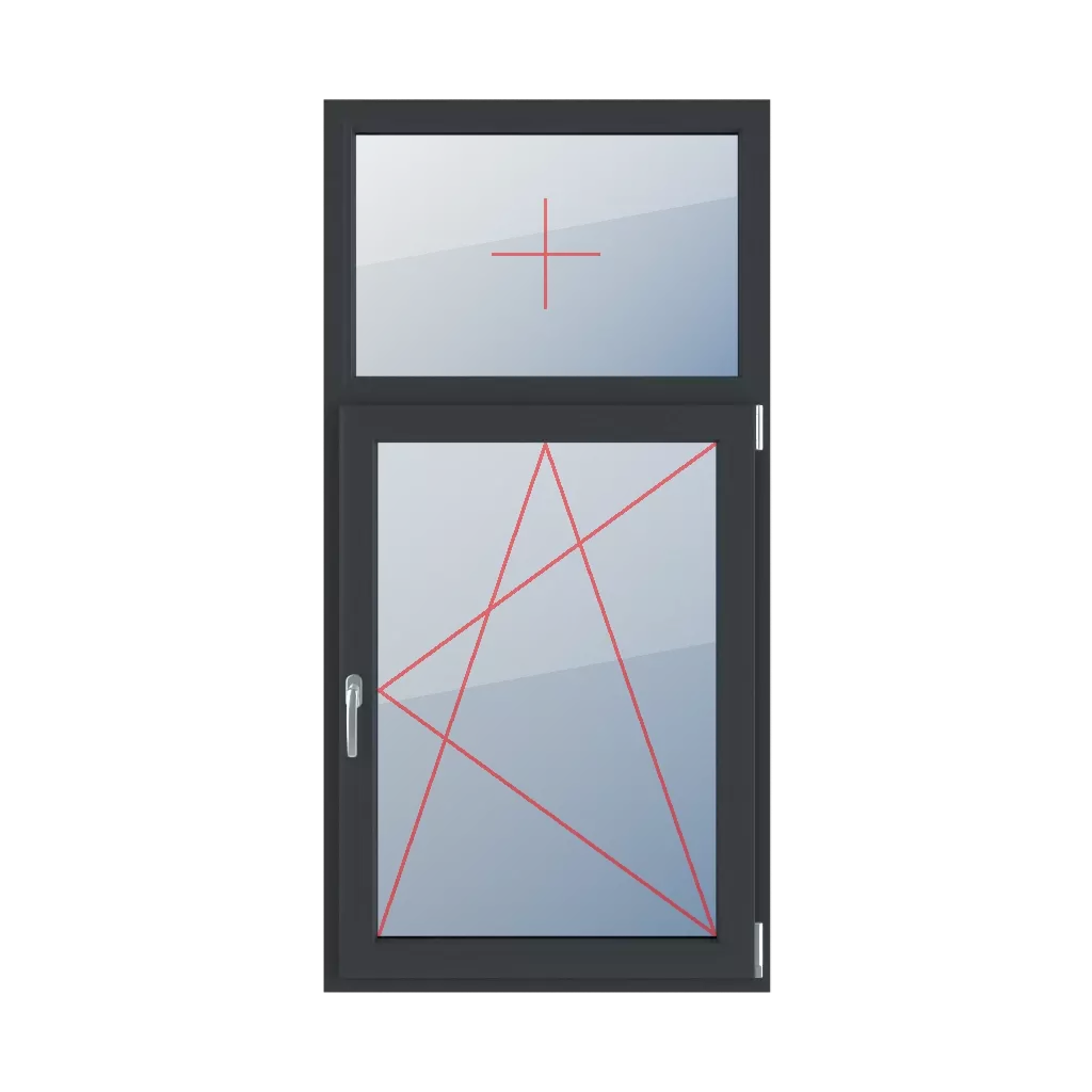 Fixed glazing in a frame, right-hand turn-tilt glazing windows window-types double-leaf vertical-asymmetric-division-30-70  