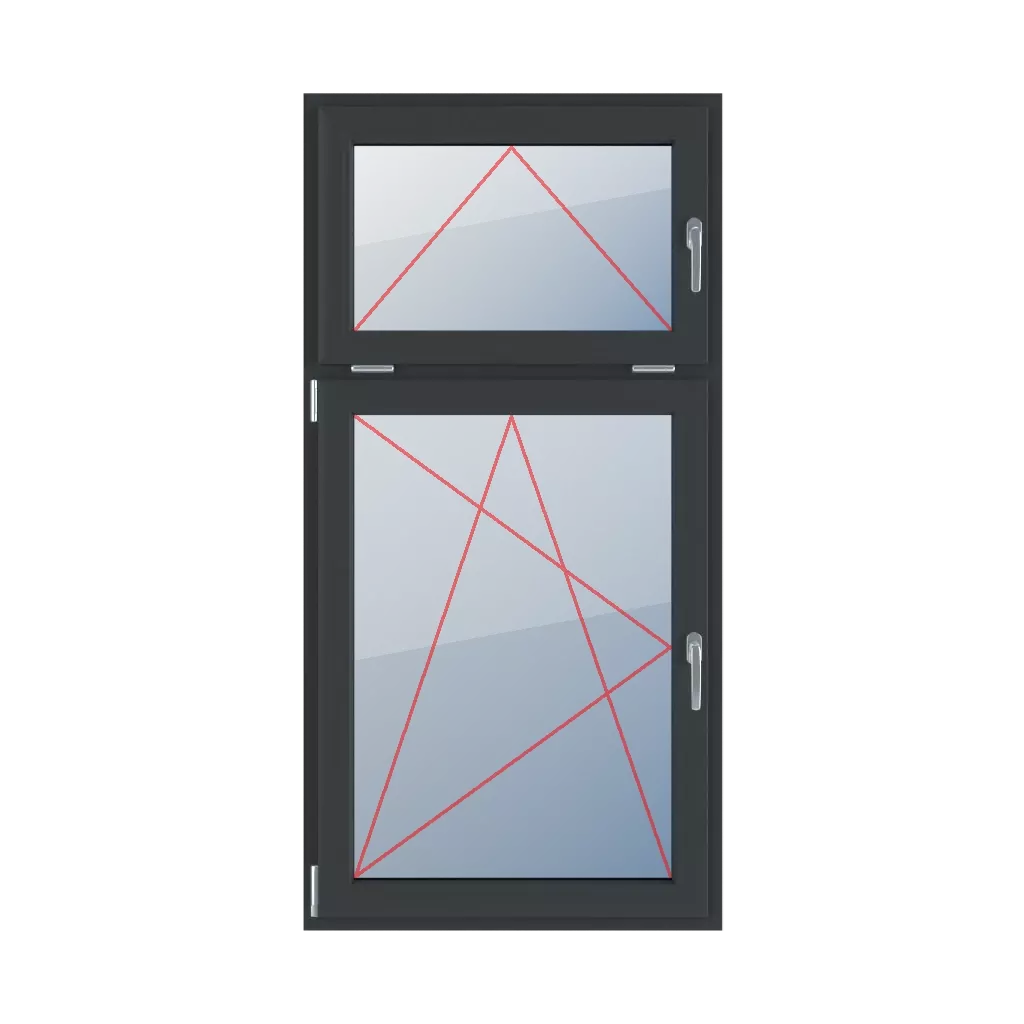 Tilt with a handle on the right, tilt and turn left windows window-types double-leaf vertical-asymmetric-division-30-70  