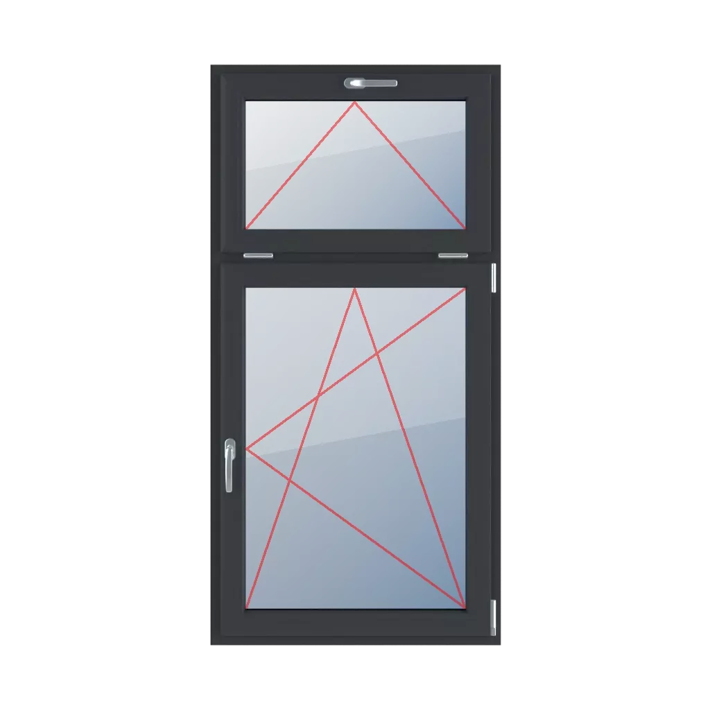 Tilt with a handle at the top, tilt and turn right windows window-types double-leaf vertical-asymmetric-division-30-70  