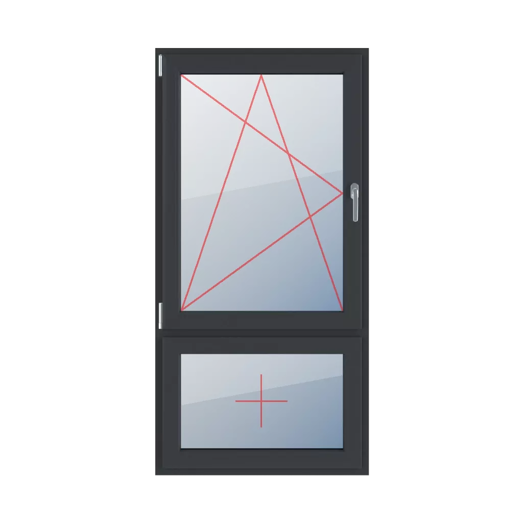 Tilt and turn left, fixed glazing in the wing windows window-types double-leaf vertical-asymmetric-division-70-30  