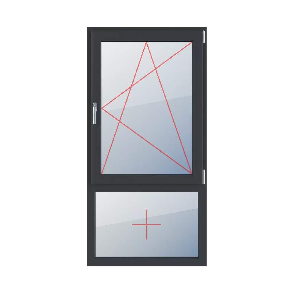 Tilt and turn right, fixed glazing in the frame windows window-types double-leaf vertical-asymmetric-division-70-30  