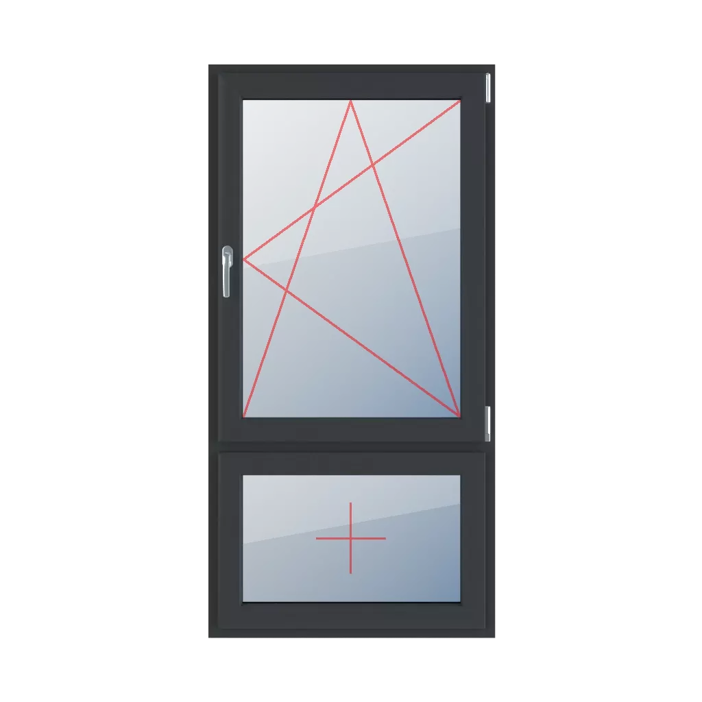 Tilt and turn right, fixed glazing in the sash windows window-types double-leaf vertical-asymmetric-division-70-30  