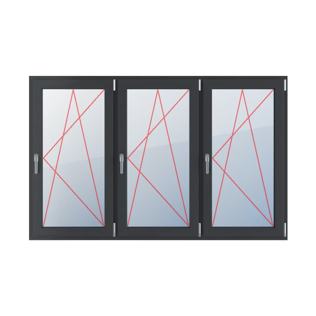 Tilt & turn right windows window-types triple-leaf symmetrical-division-horizontally-33-33-33  