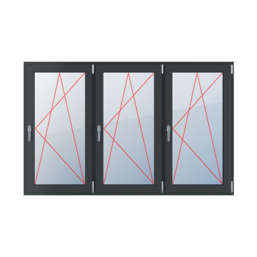 Tilt & turn right windows window-types triple-leaf symmetrical-division-horizontally-33-33-33 tilt-turn-right 
