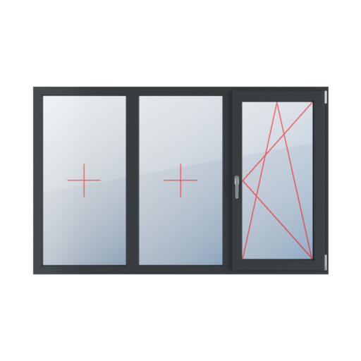 Fixed glazing in a frame, right-hand turn-tilt glazing windows window-types triple-leaf symmetrical-division-horizontally-33-33-33 fixed-glazing-in-a-frame-right-hand-turn-tilt-glazing 