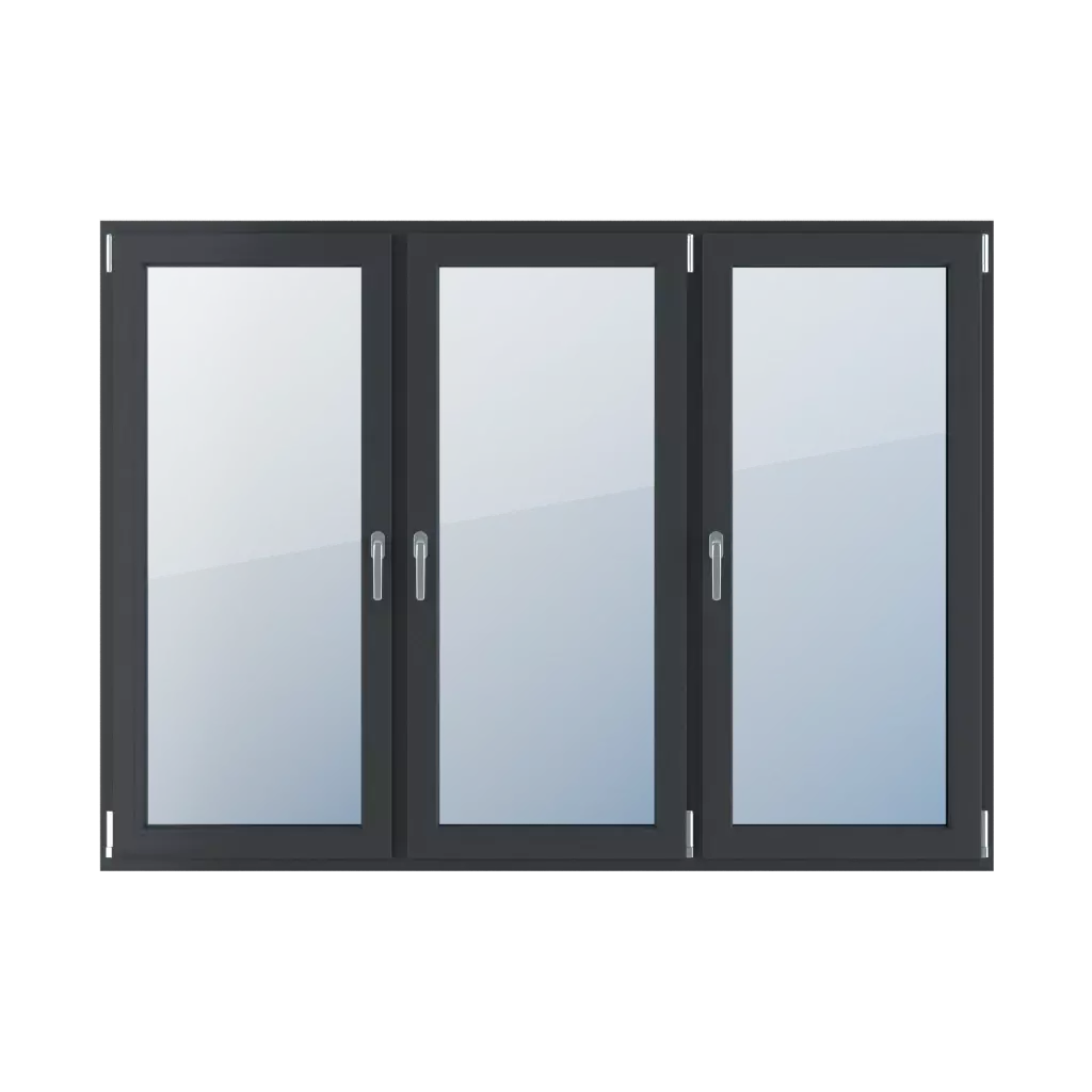 Symmetrical division horizontally 33-33-33 windows window-types triple-leaf   