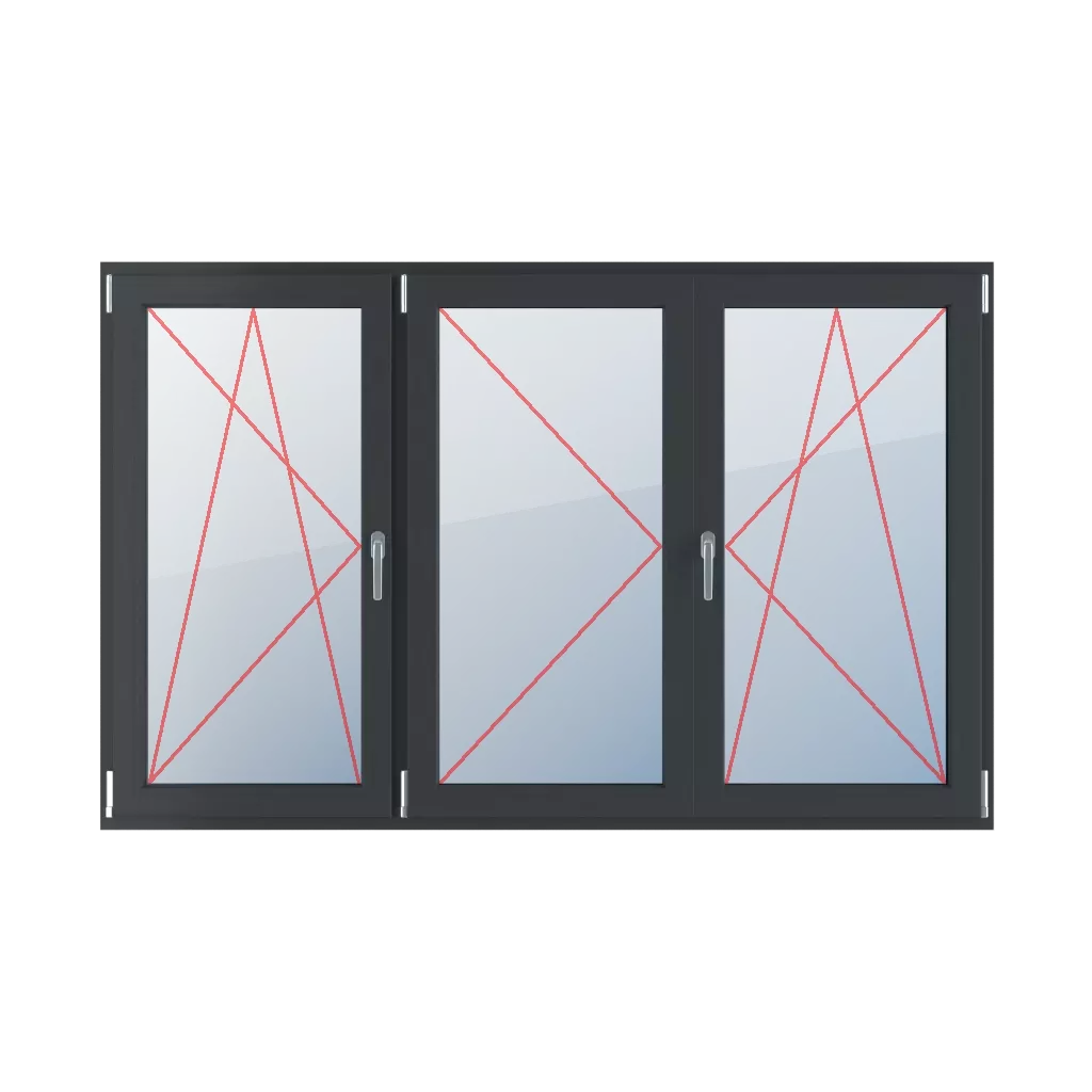 Left turn-tilt, movable mullion, left turn, right turn-tilt windows window-types triple-leaf horizontal-symmetrical-division-33-33-33-with-a-movable-post  