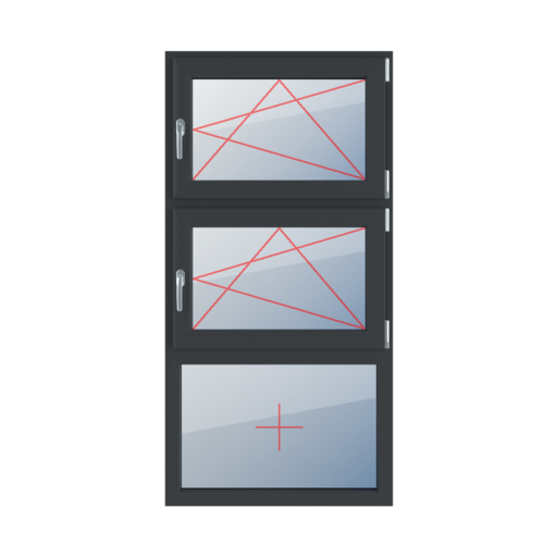 Turn-tilt right, turn-tilt right, fixed glazing in the frame windows window-types triple-leaf vertical-symmetrical-division-33-33-33 turn-tilt-right-turn-tilt-right-fixed-glazing-in-the-frame 