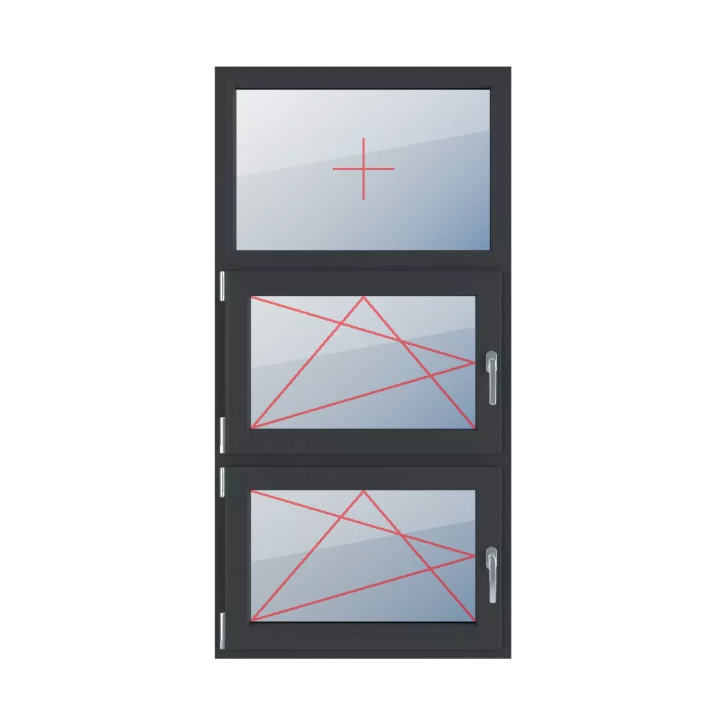 Fixed glazing in a frame, left-hand turn-tilt glazing, left turn-tilt glazing windows window-types triple-leaf vertical-symmetrical-division-33-33-33 fixed-glazing-in-a-frame-left-hand-turn-tilt-glazing-left-turn-tilt-glazing 