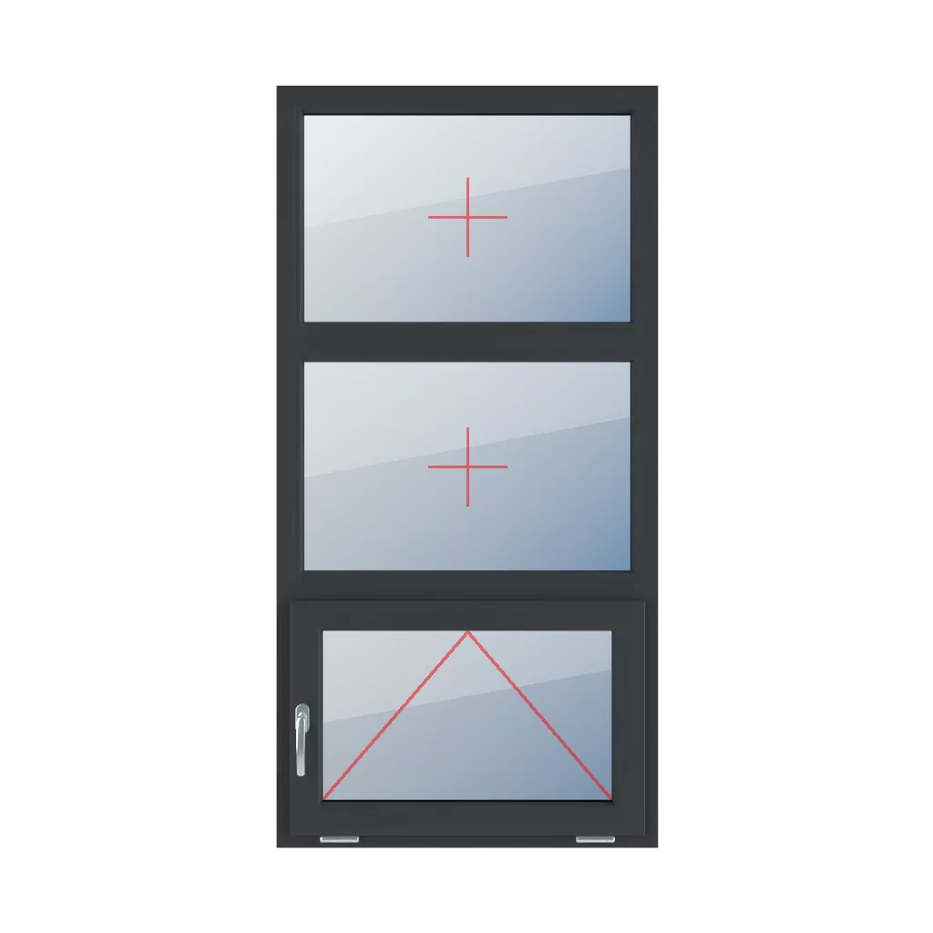 Permanent glazing in the frame, tiltable with a handle on the left side windows window-types triple-leaf vertical-symmetrical-division-33-33-33 permanent-glazing-in-the-frame-tiltable-with-a-handle-on-the-left-side 