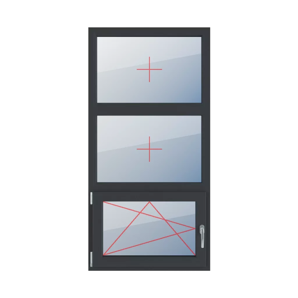 Fixed glazing in a frame, left-tilt and turn windows window-types triple-leaf vertical-symmetrical-division-33-33-33 fixed-glazing-in-a-frame-left-tilt-and-turn 