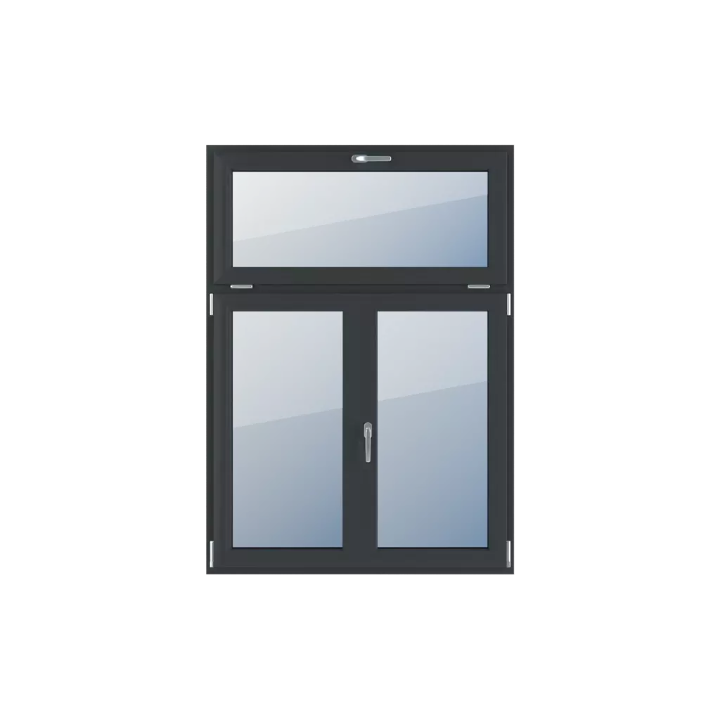 Vertical asymmetric division 30-70 with a movable mullion windows window-types triple-leaf   