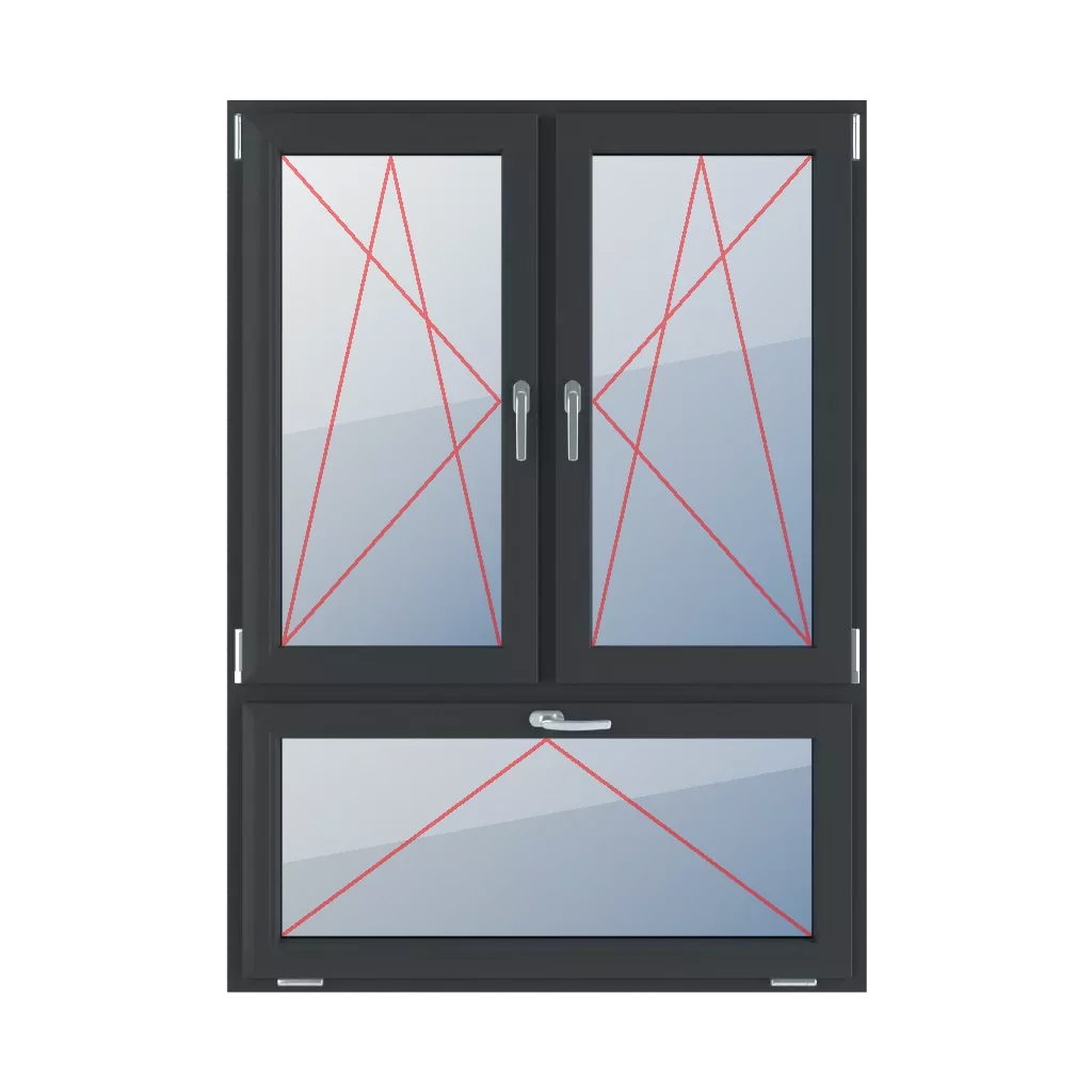 Tilt & turn left, right turn & tilt, tilt with a handle at the top windows window-types triple-leaf vertical-asymmetric-division-70-30  