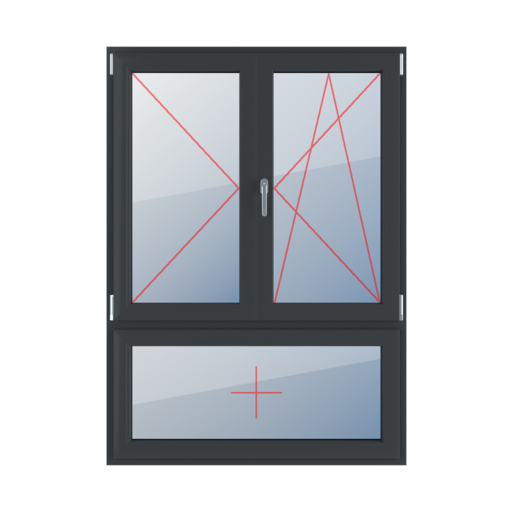 Left-side turn, movable mullion, right-hand turn-tilt, fixed glazing in the sash windows window-types triple-leaf 70-30-asymmetrical-vertical-division-with-a-movable-post turn-only-left-mullion-movable-turn-tilt-right-fixed-glazing-in-the-sash 