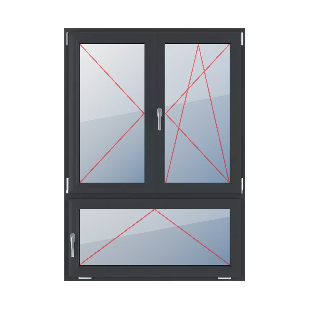 Turn left, movable mullion, turn-tilt right, tilt, with a handle on the left side windows window-types triple-leaf 70-30-asymmetrical-vertical-division-with-a-movable-post  