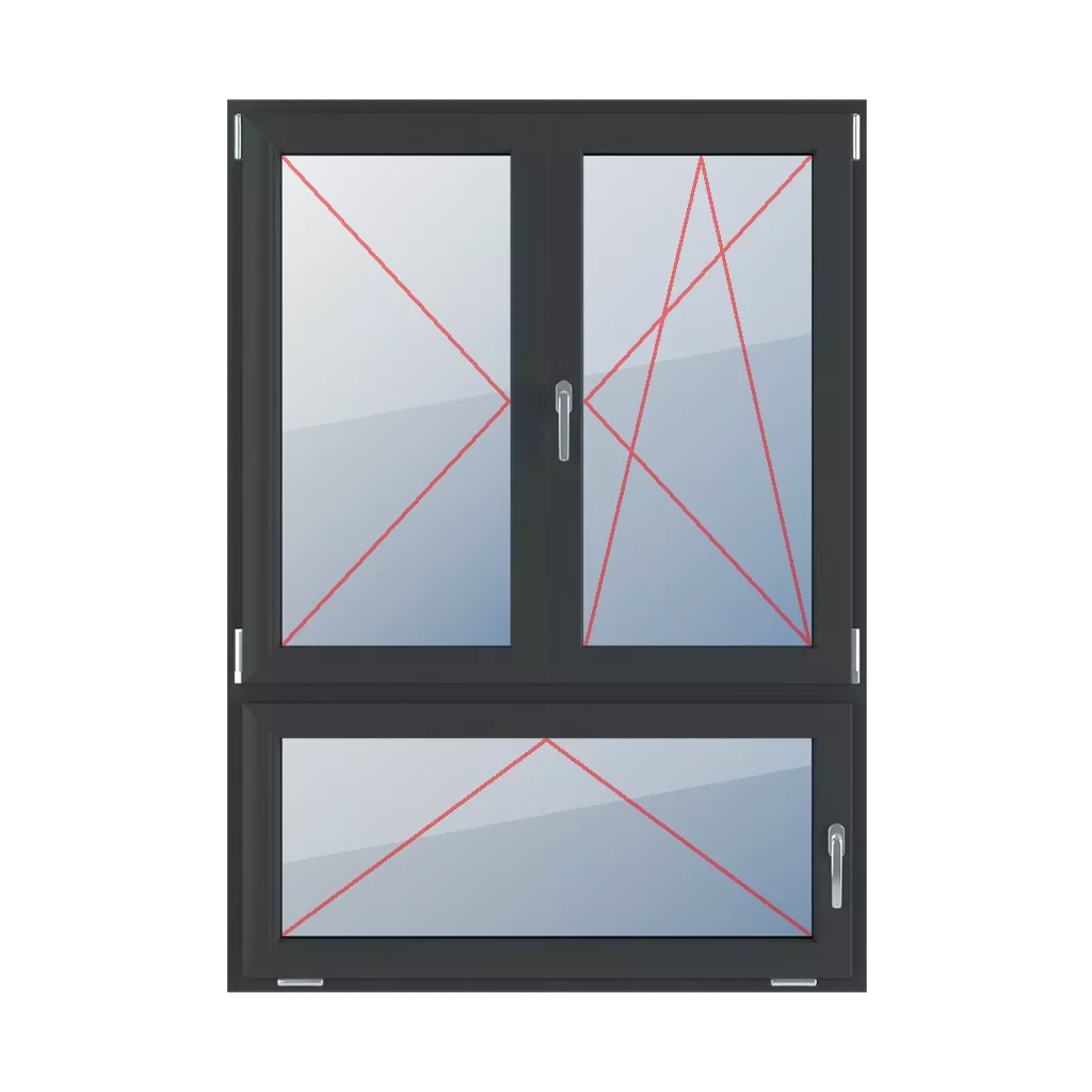 Turn left, movable mullion, turn-tilt right, tilt, with a handle on the right windows window-types triple-leaf 70-30-asymmetrical-vertical-division-with-a-movable-post  