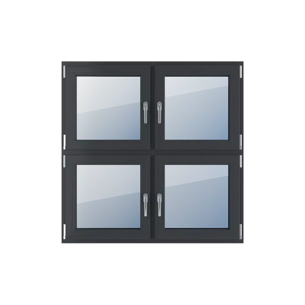 Symmetrical division horizontal 50-50 windows window-types four-leaf   