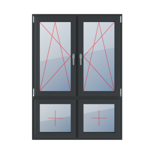 Left-hand turn-tilt, right-hand turn-tilt, fixed glazing in the leaf windows window-types four-leaf vertical-asymmetric-division-70-30 left-hand-turn-tilt-right-hand-turn-tilt-fixed-glazing-in-the-leaf 