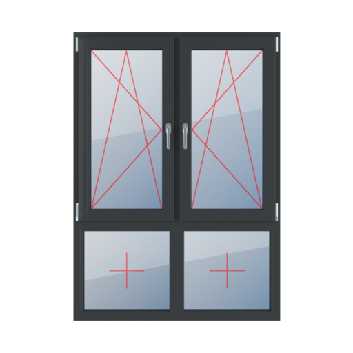 Vertical asymmetric division 30-70 windows window-types four-leaf   