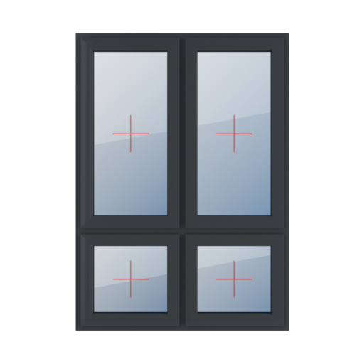 Vertical asymmetric division 70-30 windows window-types four-leaf   