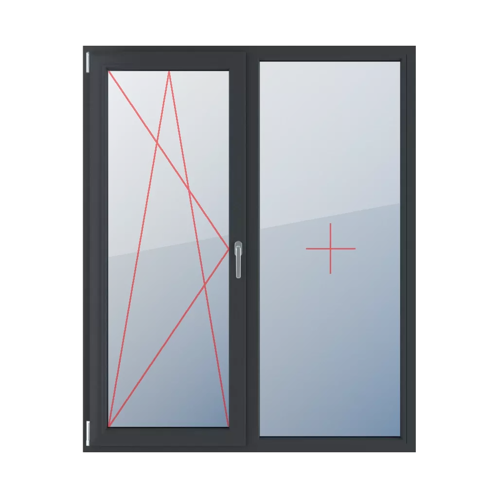 Tilt and turn left, fixed glazing in the frame windows window-types balcony double-leaf  