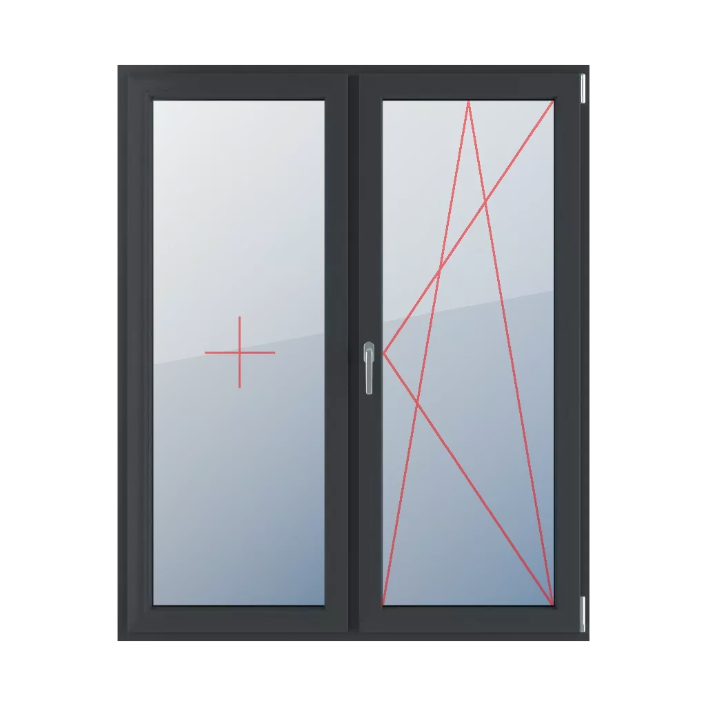 Permanent glazing in the wing, turn-tilt on the right windows window-types balcony double-leaf  