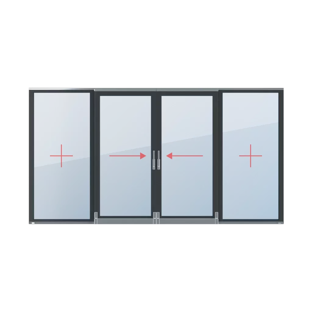 Fixed glazing, tilt and slide left, tilt and slide right, movable mullion windows window-types patio-tilt-and-slide-windows-psk four-leaf  