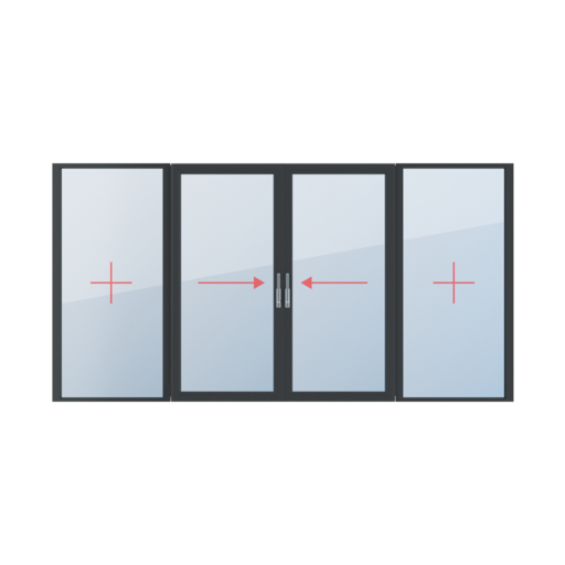 Fixed glazing, sliding left, sliding right windows window-types patio-sliding-doors-smart-slide four-leaf  