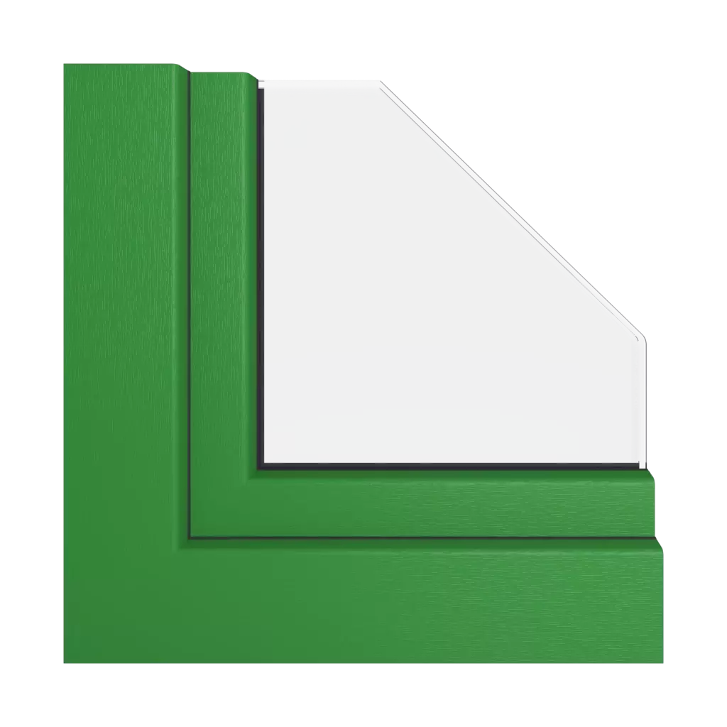 Emerald green windows window-profiles veka softline-82-md